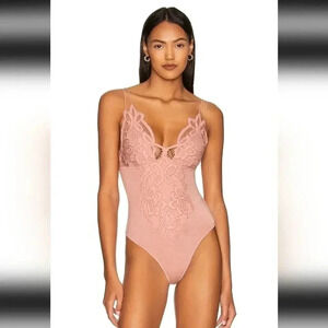 Free People Adella Bodysuit in Ballet